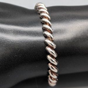 Sterling Silver 925 San Marco Style Bracelet 7.25"